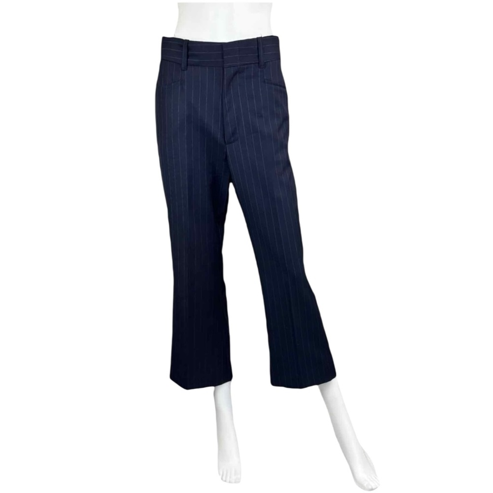 RE/DONE Navy Pinstripe Virgin Wool Trouser Size 28 M0509